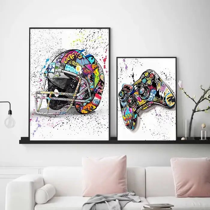 Affiche de Football Graffiti coloré