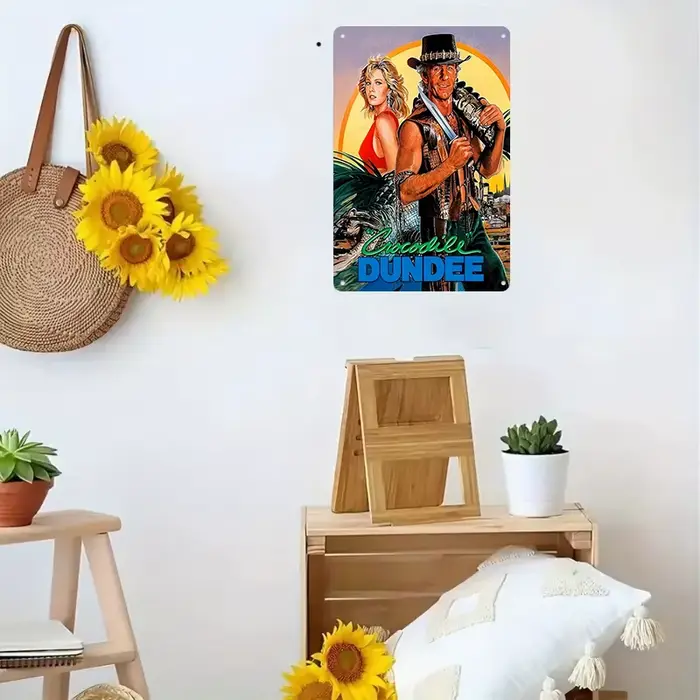Affiche de film Crocodile Dundee classique plat 2D