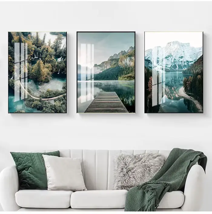 Affiche d'art mural de paysage naturel scandinave
