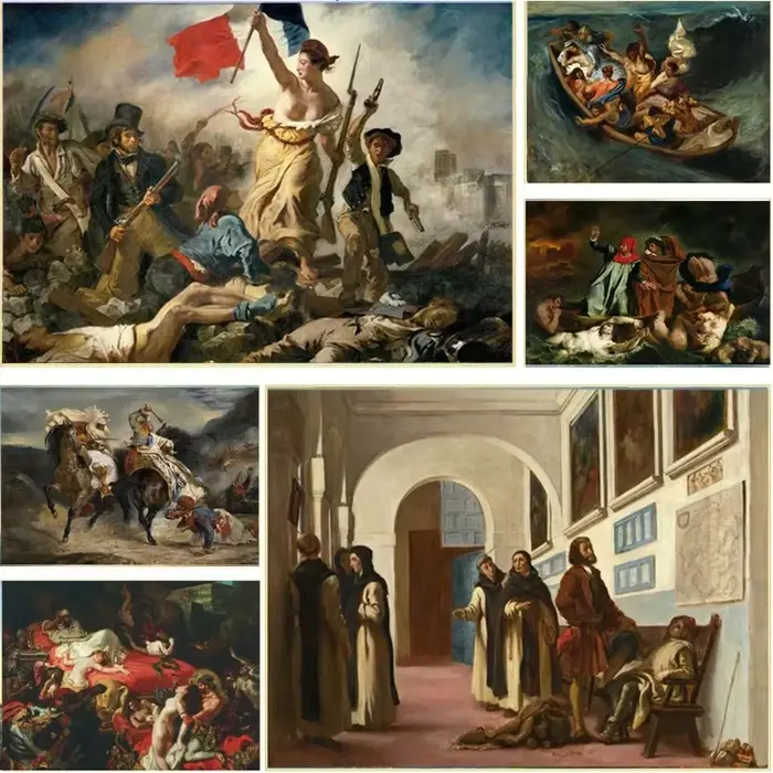Affiche d'artiste Eugene Delacroix Liberty leader du gens