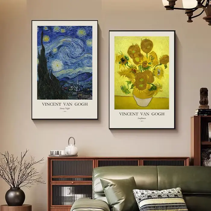 Dewprint Vincent Van Gogh célèbre peinture toile affiches tournesol la nuit étoilée mur Art salon chambre décor sans cadre