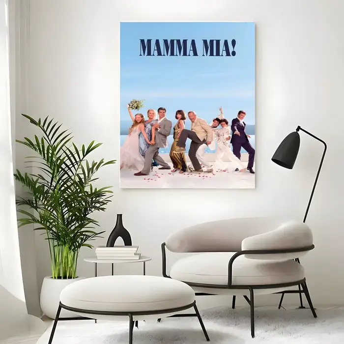 Film Mamma Mia! Affiche autocollante en papier imperméable, décoration murale pour café, bar, salle