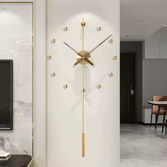Espagne grande horloge murale Design moderne métal luxe montres murales horloges bricolage décor à la maison silencieux salon Orologi Da Parete cadeau
