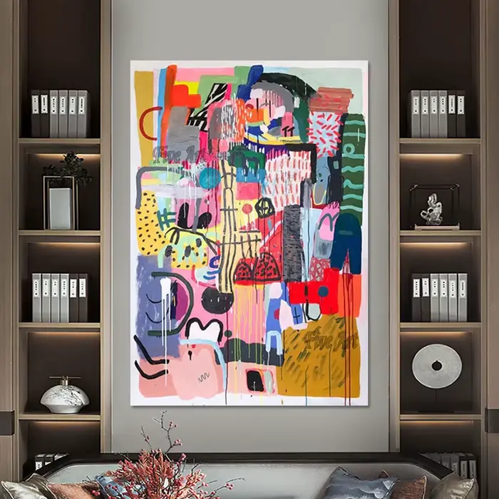 Toile acrylique colorée