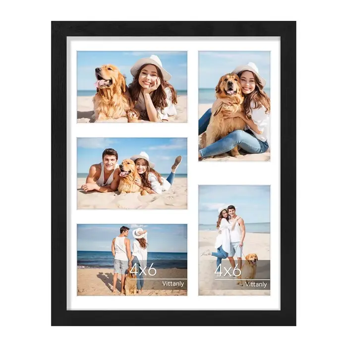 Cadre de Collage de 5 photos pour Couples