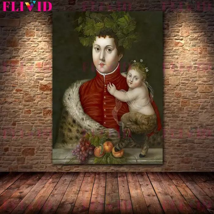 Adolescent portant des couronnes de fleurs victorien Vintage mur Art toile peinture nonne avec Bouquet Art abstrait affiche imprimer décor à la maison