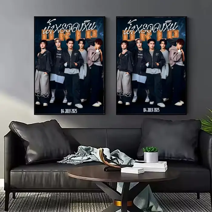 Affiche encadrée sur toile de Boy Group L-LYKN, impression d'art mural pour décoration murale de bureau, salle à manger, salle de bain