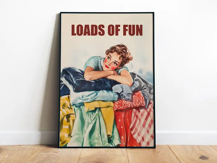 Affiche murale rétro pour femme au foyer