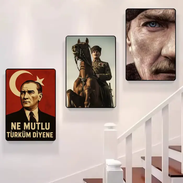 M-Mustafa Kemal Atatürk affiche HD impression toile personnalisée murale Art