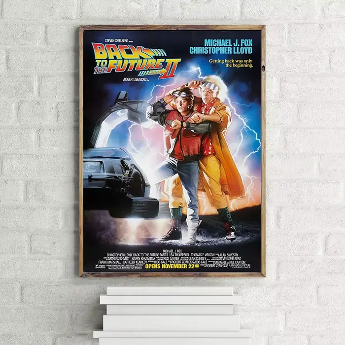 Affiches de trilogie du film Vintage retour vers le futur, peinture décorative murale, imprimés sur 