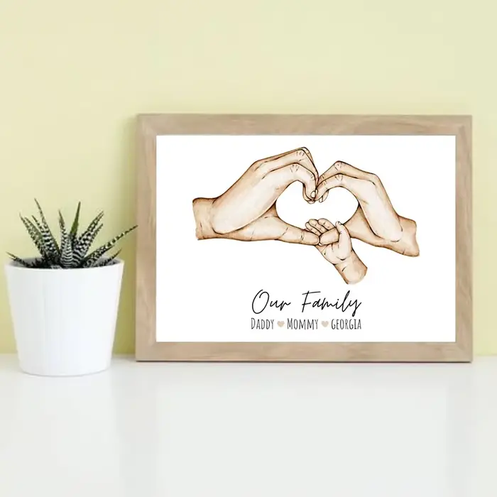 Affiches d'art mural minimalistes de peinture de toile de famille