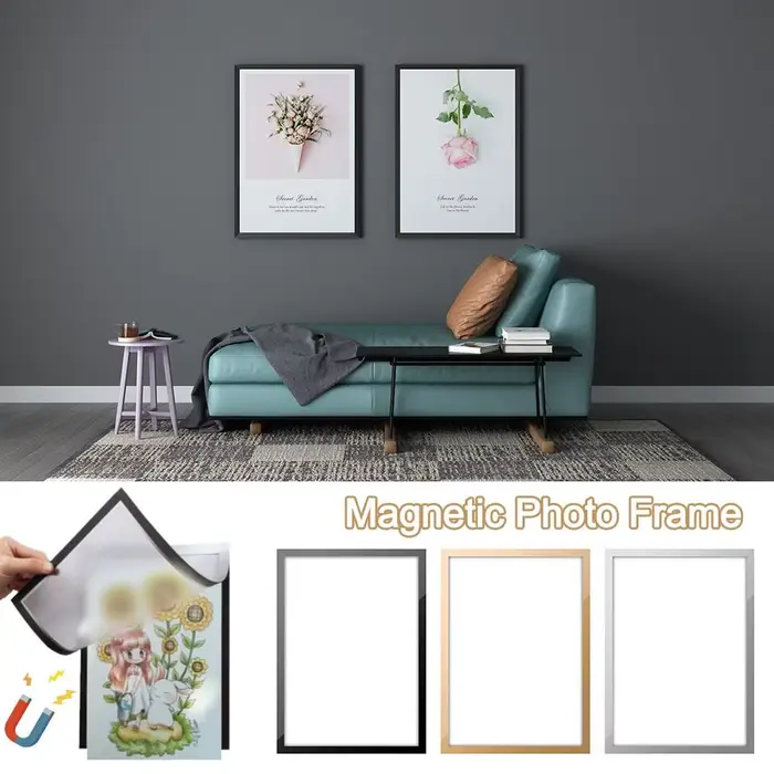 A3 A4 8.5x11 pouces cadre Photo magnétique affiche certificat œuvre mur décor à la maison cadres