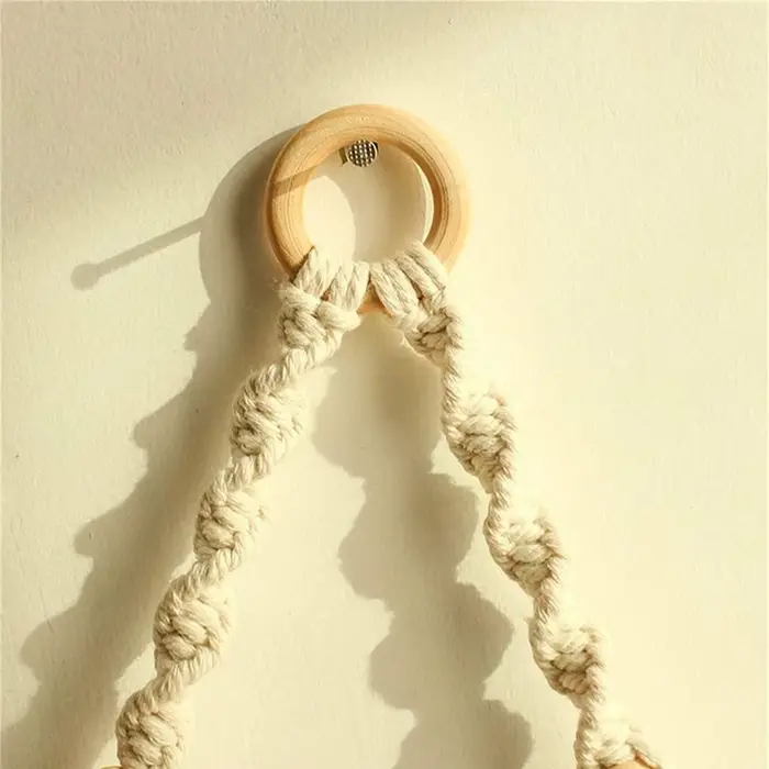 Étagère suspendue en macramé
