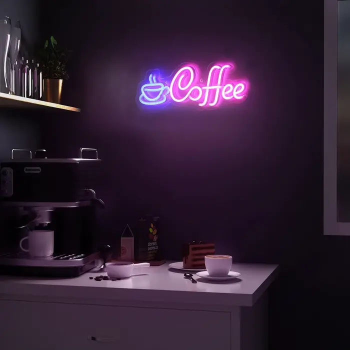 Café néon signe lumière USB/batterie Led lampes au néon pour Bar café Restaurant fête Art décoration