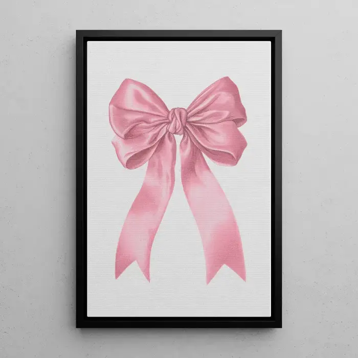 Lot de 3 affiches ou impressions sur toile avec nœuds roses