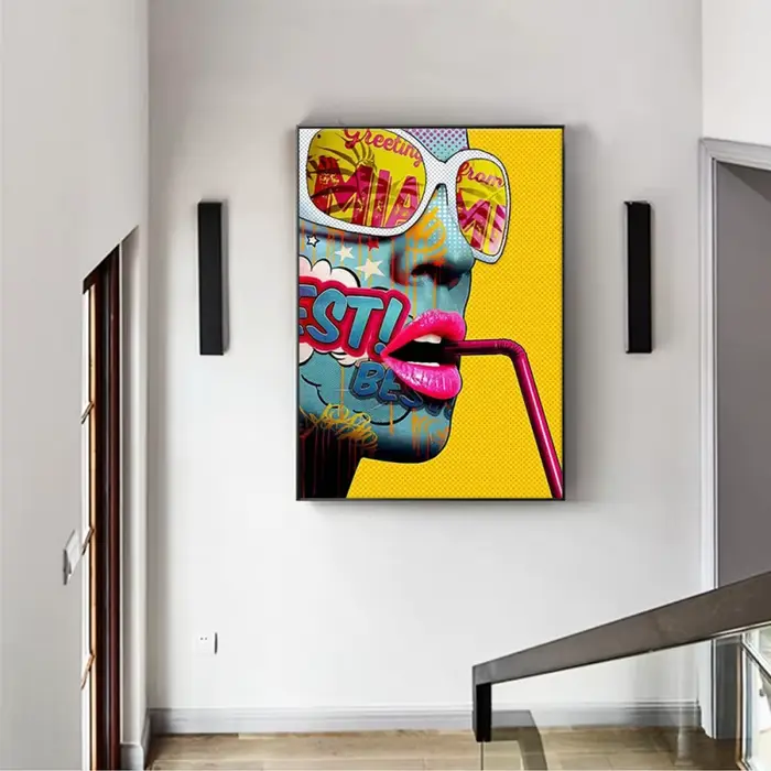 Moderne Pop Graffiti Abstrait Mur Art Cool Filles Manger Sucettes Sexy Femmes HD Huile Sur Toile Affiches Et Impressions Décor