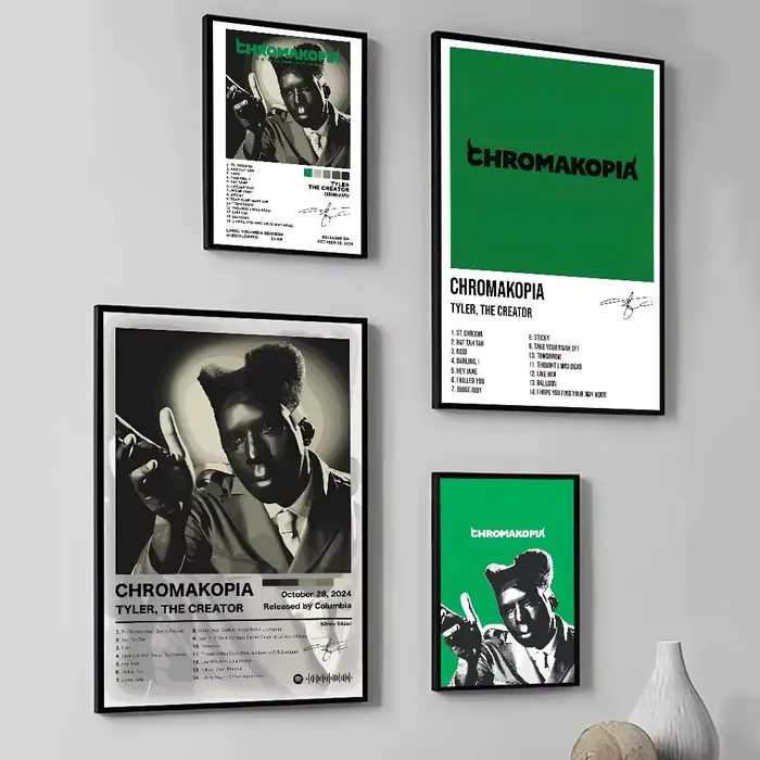 Chromakopia t-tyler Creator Affiche imprimée minimaliste pour la décoration intérieure