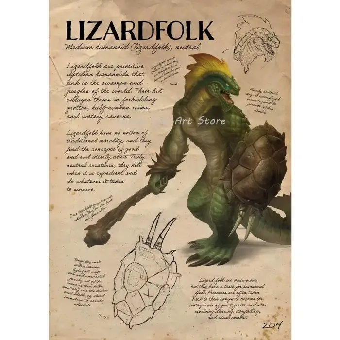 Peinture sur toile 2D, manuel des monstres D&D, affiches et impressions sur toile du jeu de rôle Dun