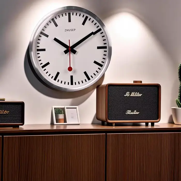 Horloge murale en métal de luxe