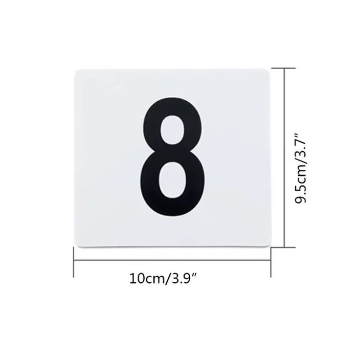 Numéros de Table blancs en PVC, signes de mariage, Restaurant, café, Bar, cartes de sièges, Identification facile pour carte de Table de Restaurant en Pvc, 1-100