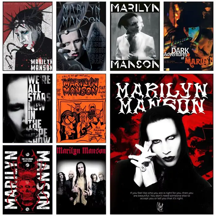 Affiche de chanteur m-marilyn m-manson