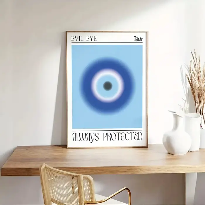 Affiche d'art mural abstraite mauvais œil sans cadre