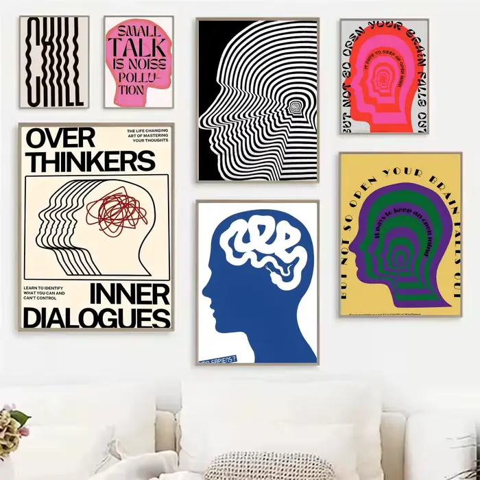Affiche abstraite moderne Open Your Mind