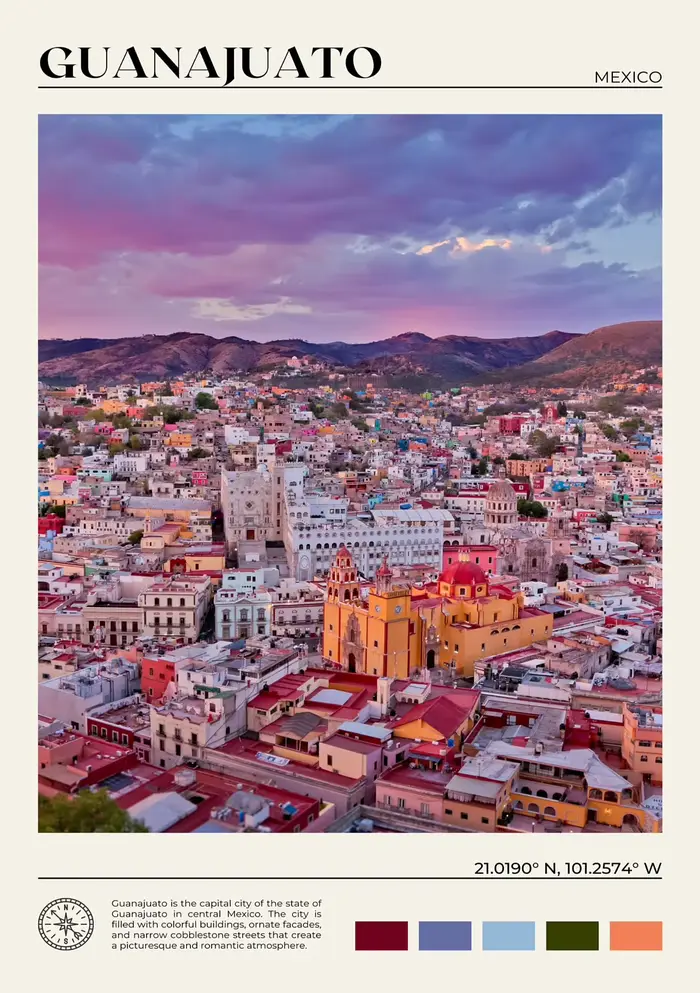 Affiche de paysage de voyage de Puerto Vallarta, peinture sur toile, photo d'art mural, photo de bur