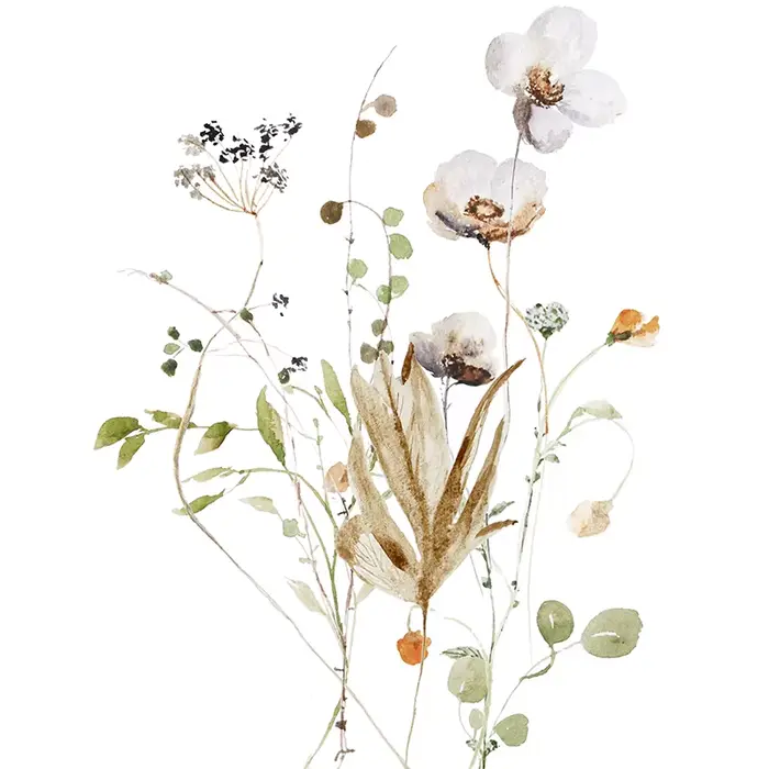 Bouquet Floral aquarelle Art peinture japonais Ikebana fleurs mur photos minimaliste affiche toile impression chambre décor à la maison