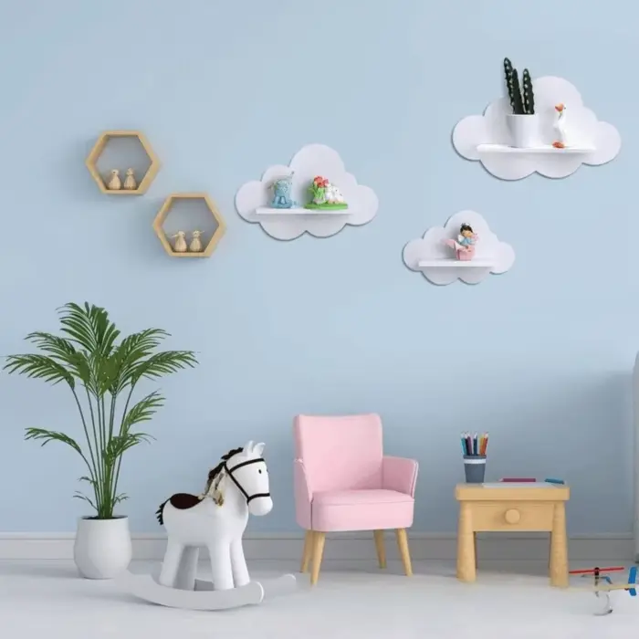 Étagère murale en bois de style moderne