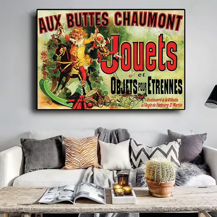 Aux Buttes Chaumont Jouets affiche amis TV toile peinture