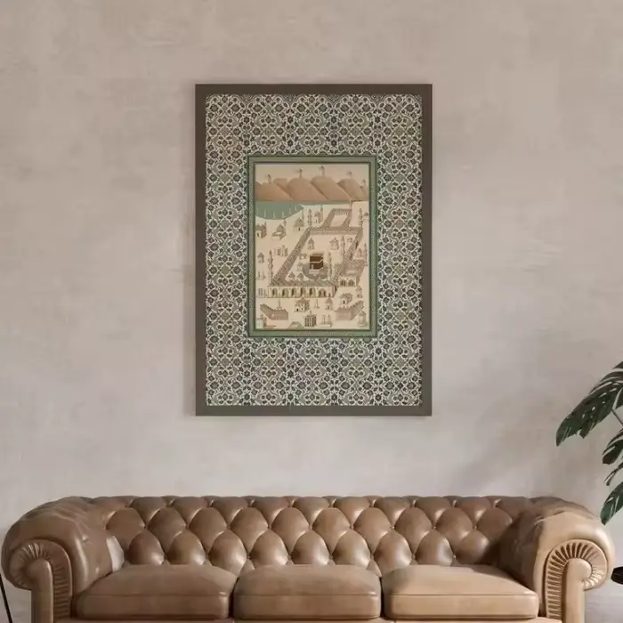 Toile d'architecture de fenêtre de mosquée islamique Vintage