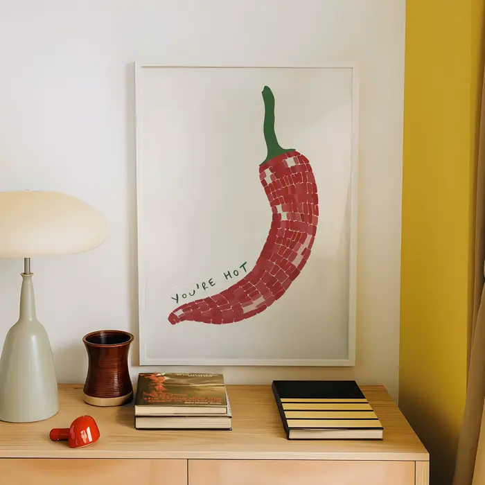 Chic vous êtes chaud rouge Chili poivre mur Art imprime toile peinture affiche photo pour salon lit enfants chambre décor à la maison