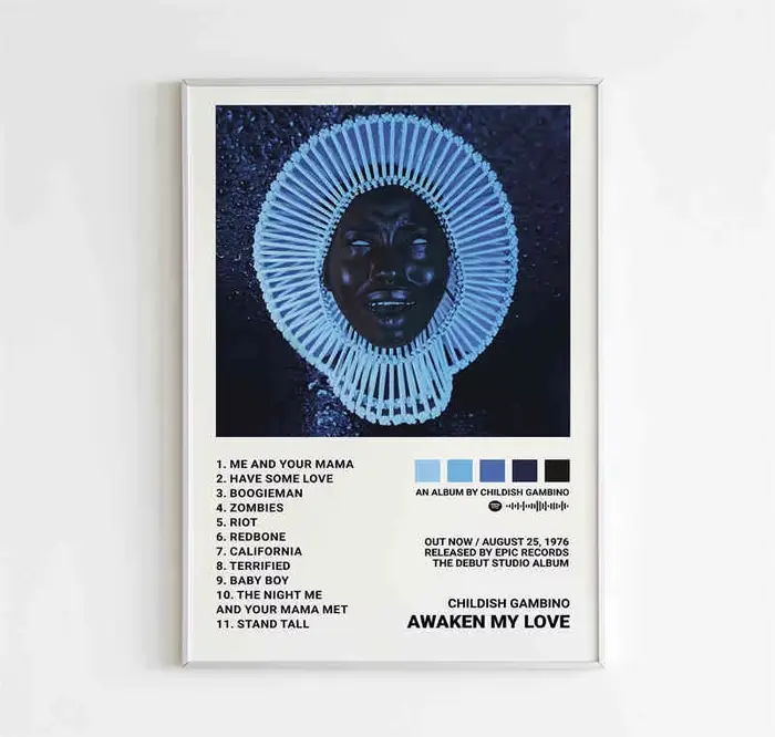 Affiche de couverture d'album de musique Awaken My Love, Gambino enfantin, toile imprimée, Art pour 