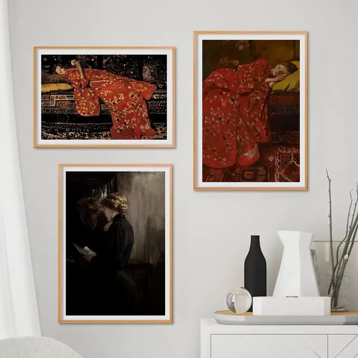 Peinture à l'huile Antique sur toile pour femme