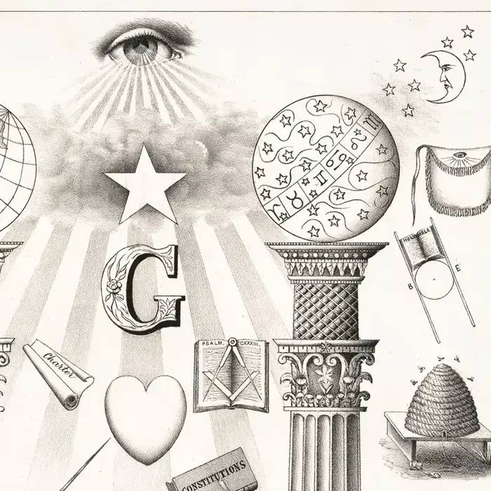 Freemason graphic – affiche Vintage