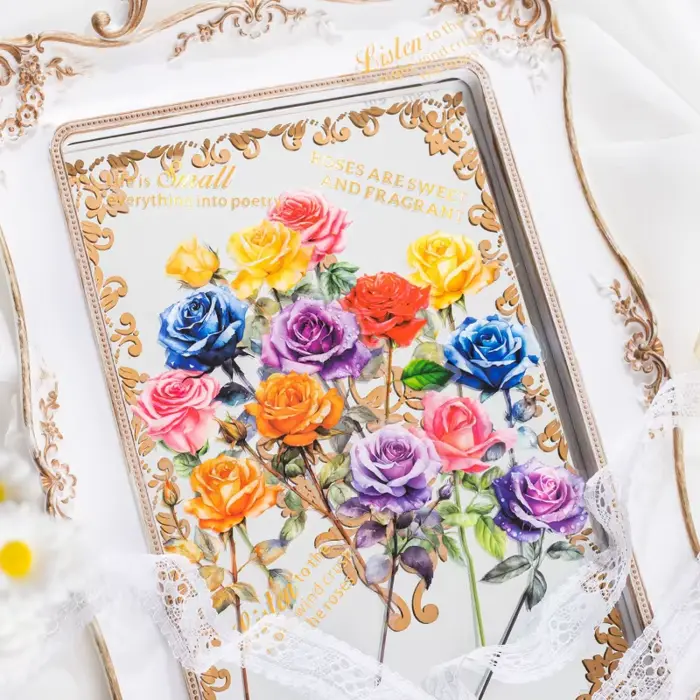 Autocollants de fleurs de roses de grande taille
