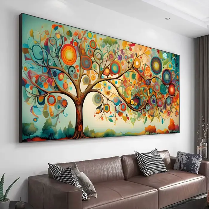 Affiche de paysage d'arbre de vie moderne