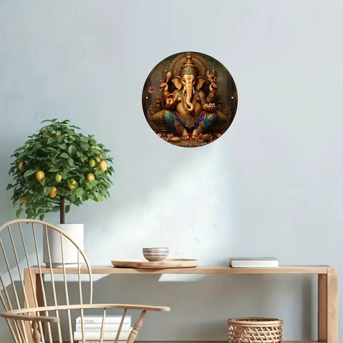 Plaque murale ronde élégante en acrylique