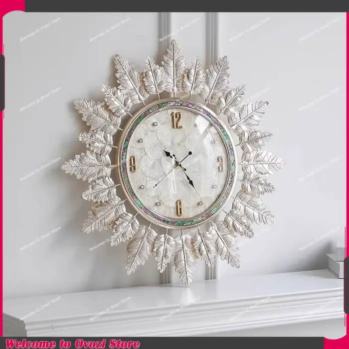 Horloges murales au Design nordique salon moderne Horloge murale ronde de luxe Unique silencieux Pendule