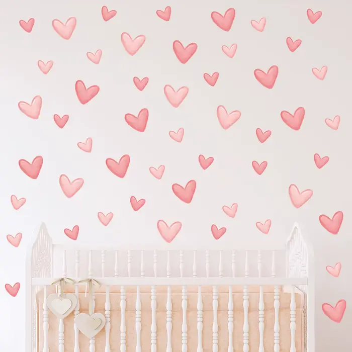 Autocollants muraux en forme de cœur adorables de Style bohémien