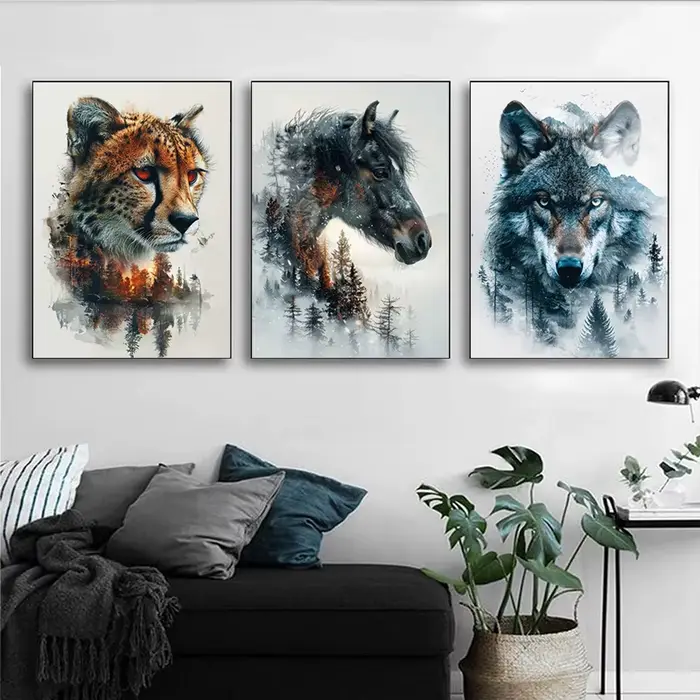 Affiche d'animaux sauvages de la Jungle