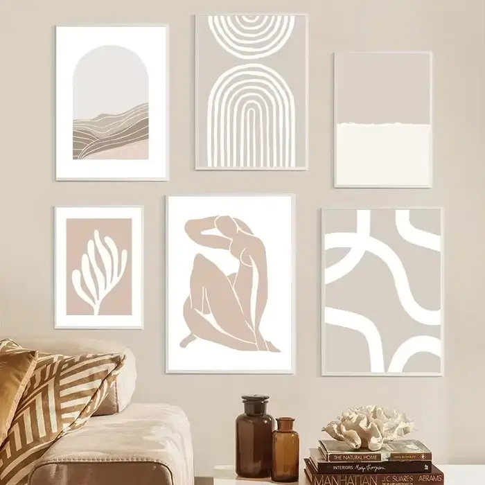 Affiche abstraite beige de Matisse