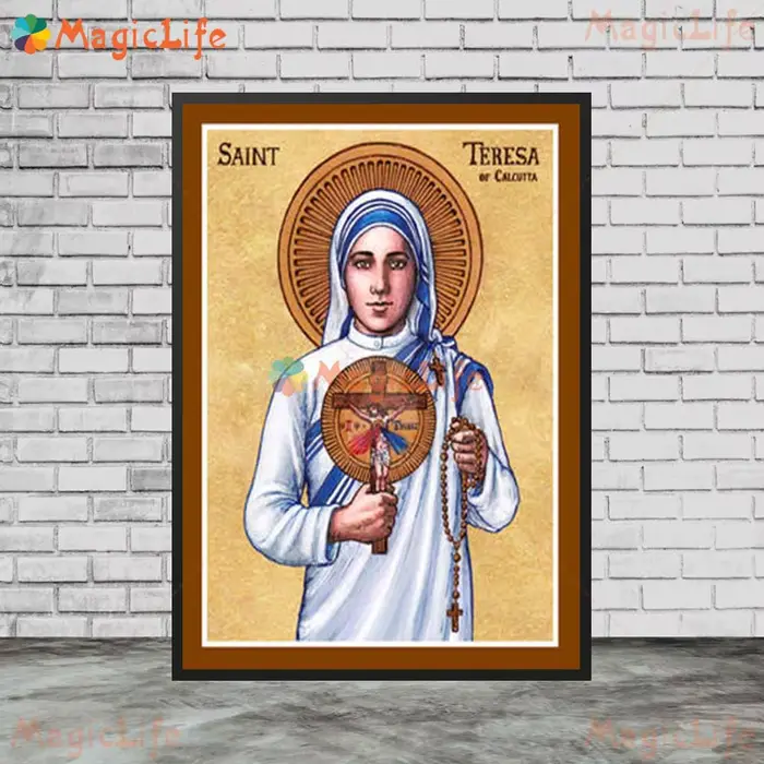Peinture murale sur toile de la religion Sainte Anne, mère de la Vierge Marie, affiche nordique sans