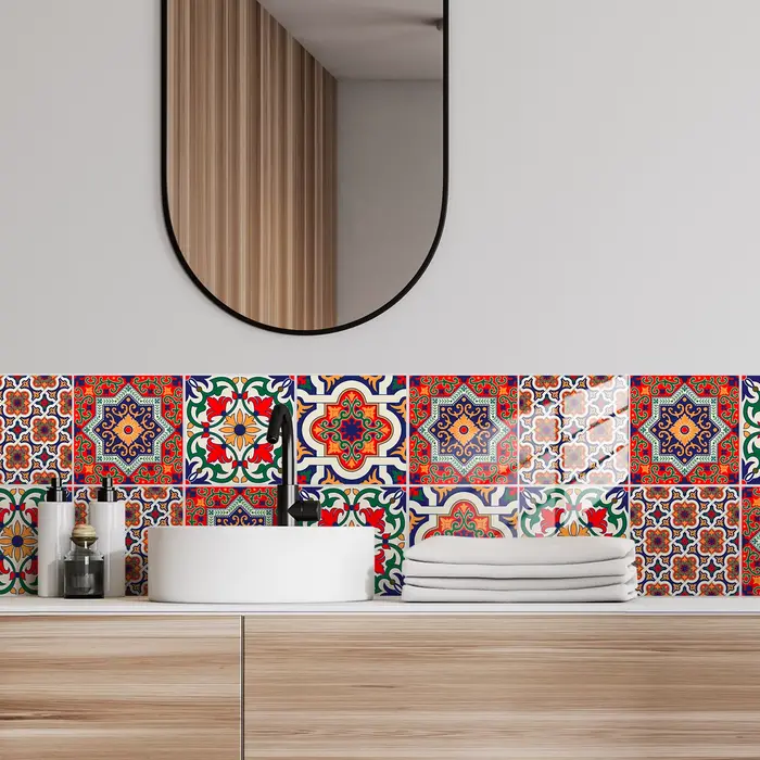 Papier peint mosaïque auto-adhésif pour mur