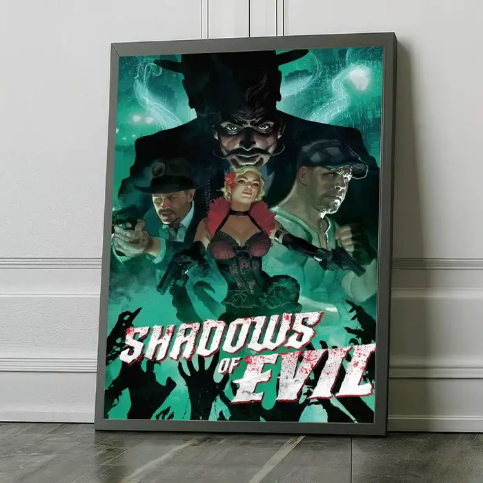 1PC Affiches Adhésives Rétro Cod Zombies Movie en Papier Kraft