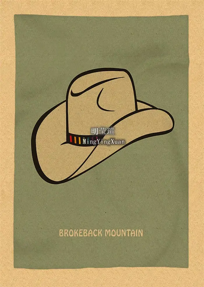 Film romantique classique Brokeback affiche de montagne Kraft Club papier Vintage