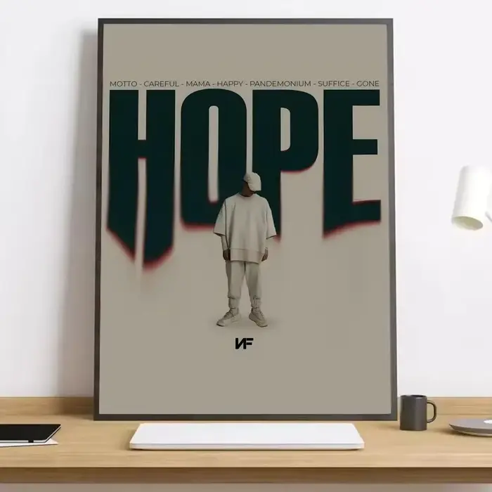 NF rappeur peinture calligraphie HD affiche salon chambre bar décoration esthétique
