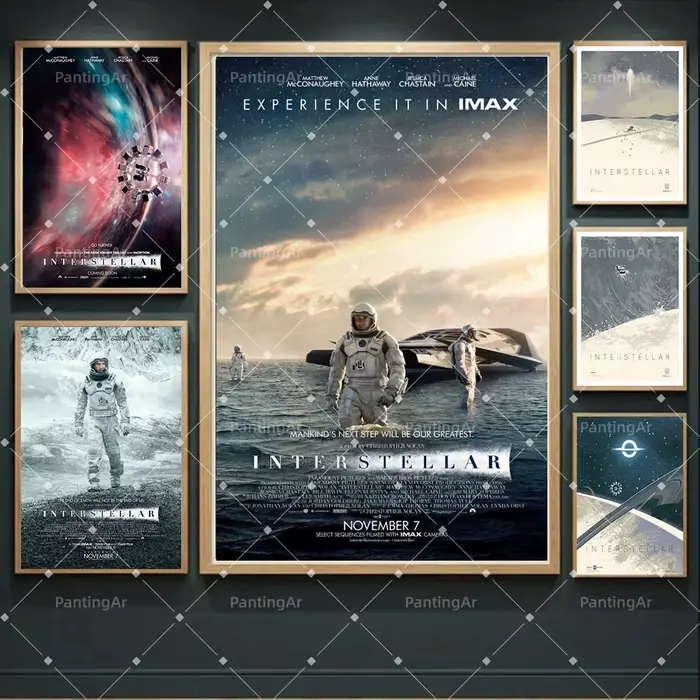 Peinture sur toile d'art cinématographique Interstellar