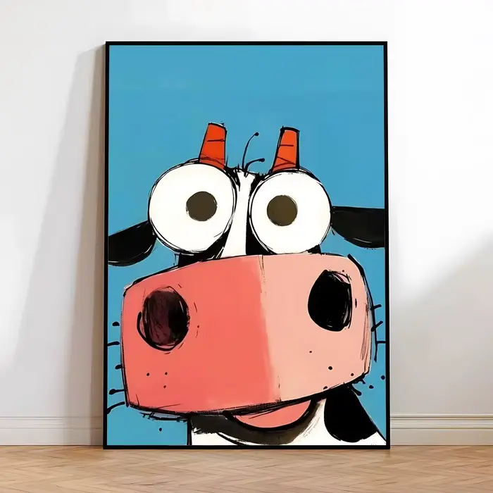 Peinture d'animaux amusants de style dessin animé